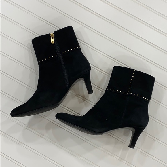 Tahari Shoes - Tahari black leather studded ankle boots - sz 7.5